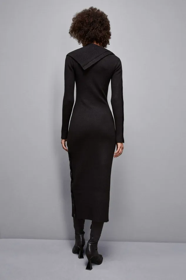 Patrizia Pepe Dresses LongSleeved Midi Dress Black 8211 Women
