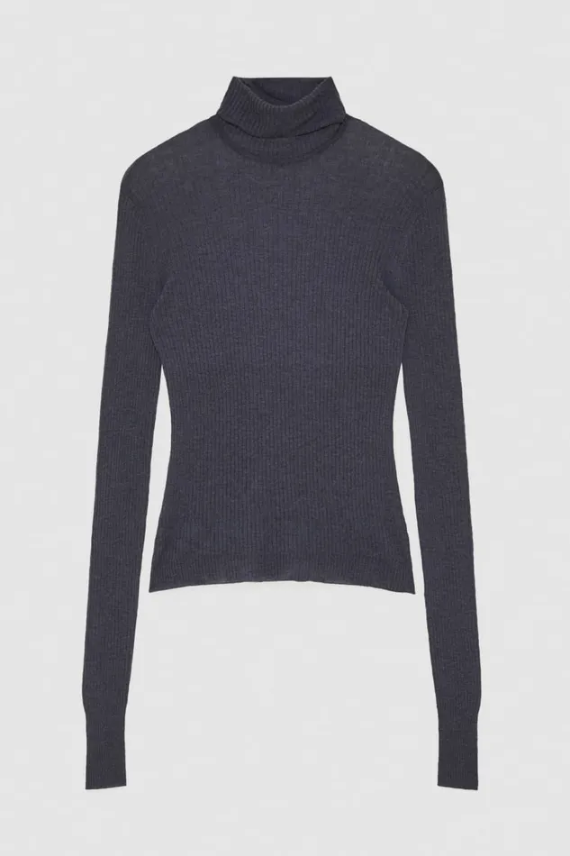 Patrizia Pepe Knitwear Essential Slim Fit Wool Sweater Grey 8211 Women