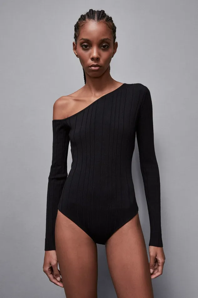 Patrizia Pepe Knitwear Slim Fit Bodysuit In Wool Blend Black 8211 Women