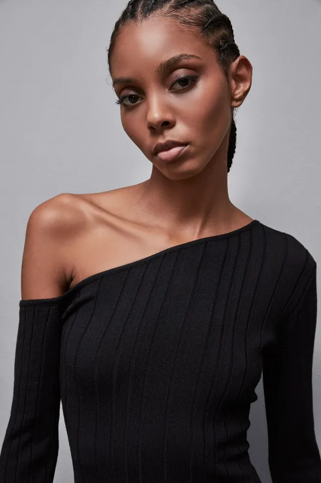 Patrizia Pepe Knitwear Slim Fit Bodysuit In Wool Blend Black 8211 Women