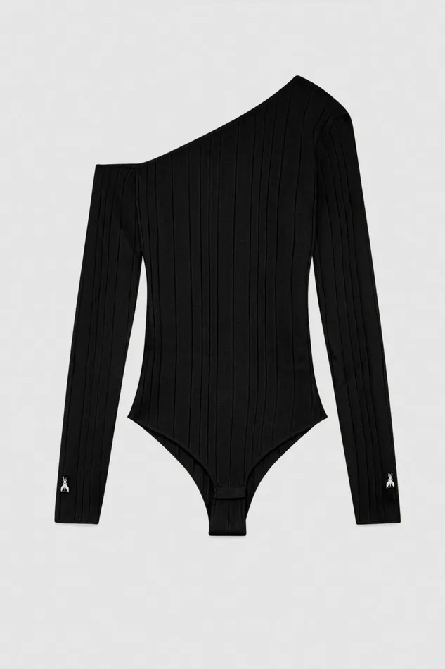 Patrizia Pepe Knitwear Slim Fit Bodysuit In Wool Blend Black 8211 Women
