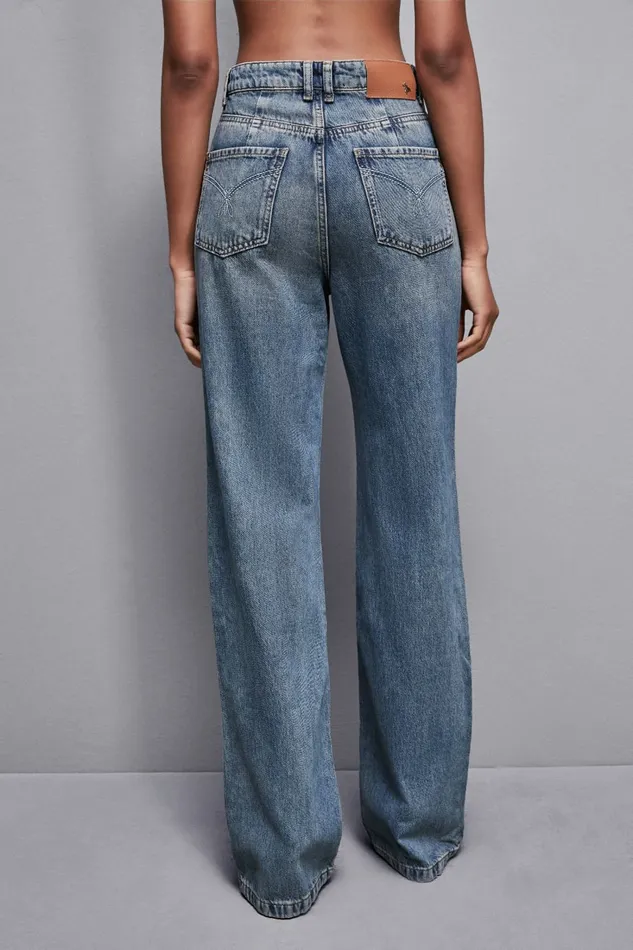 Patrizia Pepe Pants and Jeans HighWaisted Straight Fit Jeans Light Blue 8211 Women