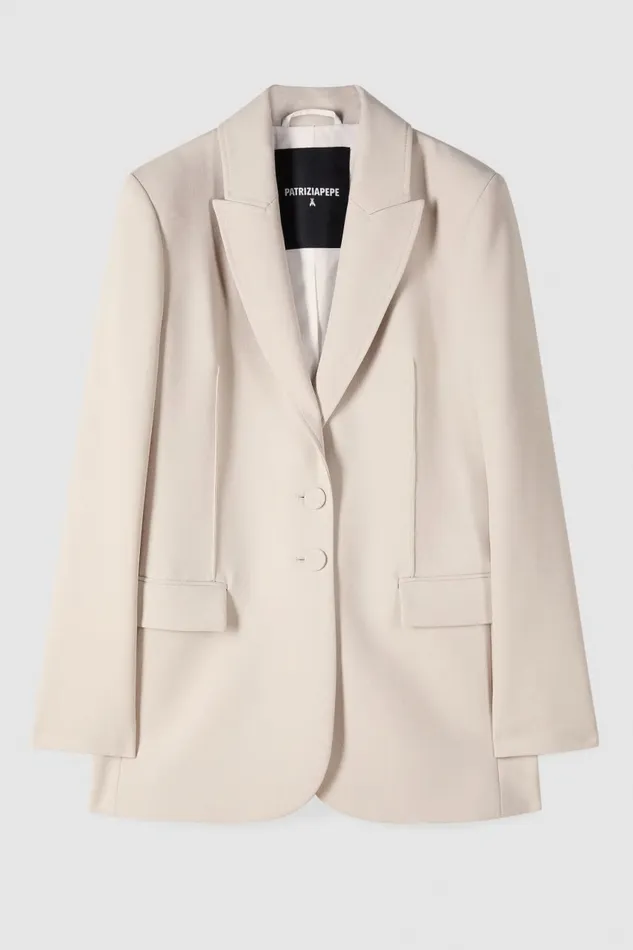 Patrizia Pepe Tailleur TwoButton Jacket Beige 8211 Women