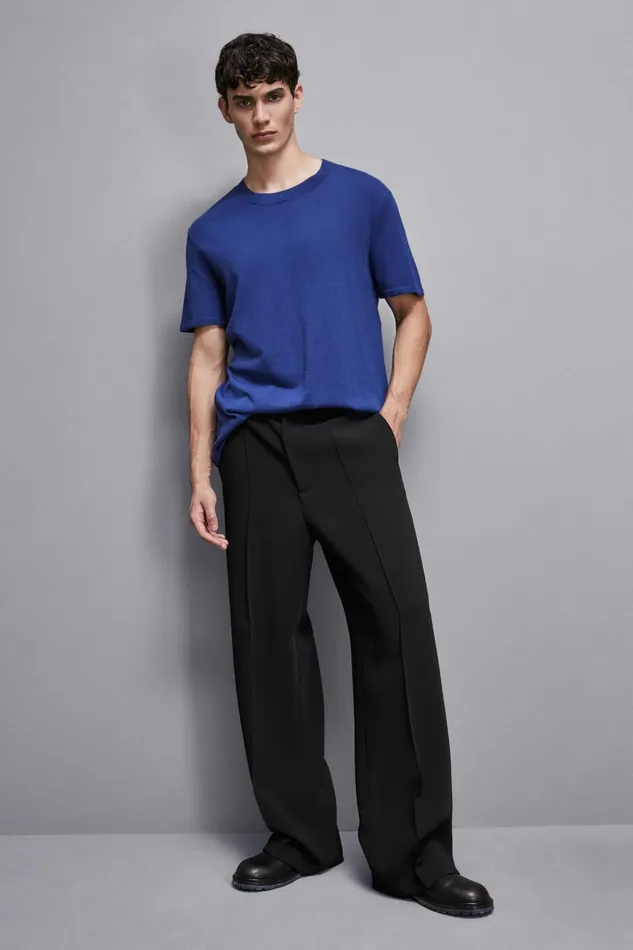 Patrizia Pepe Tops and Shirts TShirt Boxy In Knit Blue 8211 Men