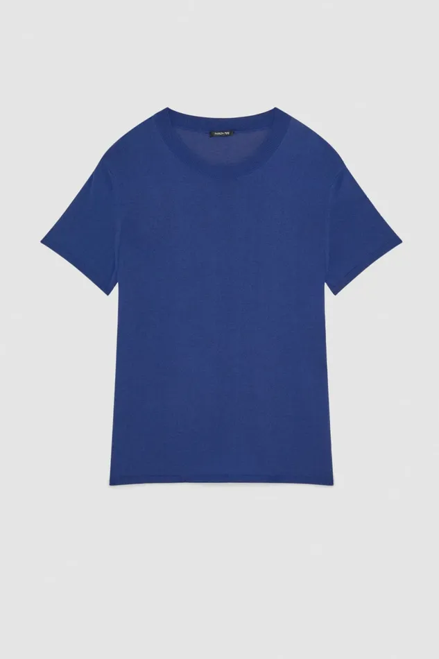 Patrizia Pepe Tops and Shirts TShirt Boxy In Knit Blue 8211 Men