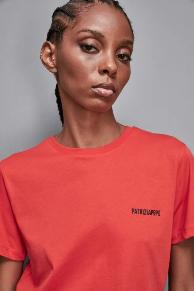 Patrizia Pepe Tops TShirt With Logo Red 8211 Women