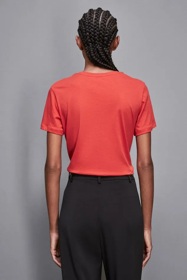 Patrizia Pepe Tops TShirt With Logo Red 8211 Women