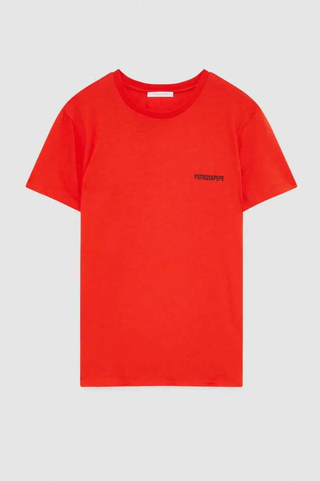 Patrizia Pepe Tops TShirt With Logo Red 8211 Women