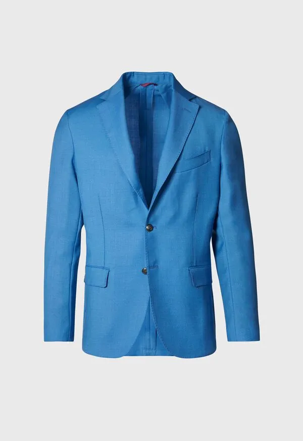 Paulstuart Blazers and Jackets Mens Mohair and Silk Jacket Sky Blue