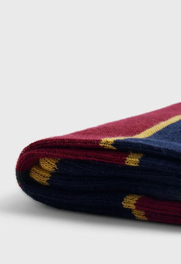 Paulstuart Cotton Regimental Stripe Sock NavyGold Mens Socks Paulstuart Cotton Regimental Stripe Sock NavyGold Mens Socks