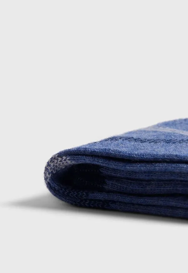 Paulstuart Socks Mens Cotton Blend Argyle Sock Medium Blue
