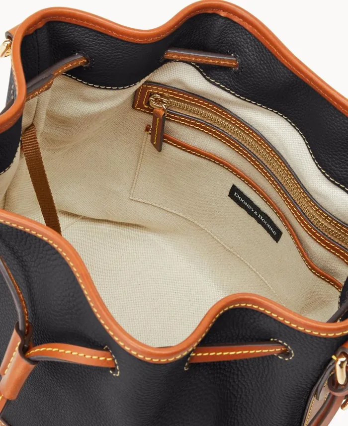 Pebble Grain Drawstring Black Woman Dooney and Bourke Shoulder Bags Pebble Grain Drawstring Black Woman Dooney and Bourke Shoulder Bags