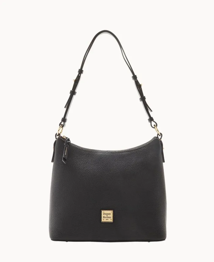 Pebble Grain Hobo Black Black Woman Dooney and Bourke Shoulder Bags