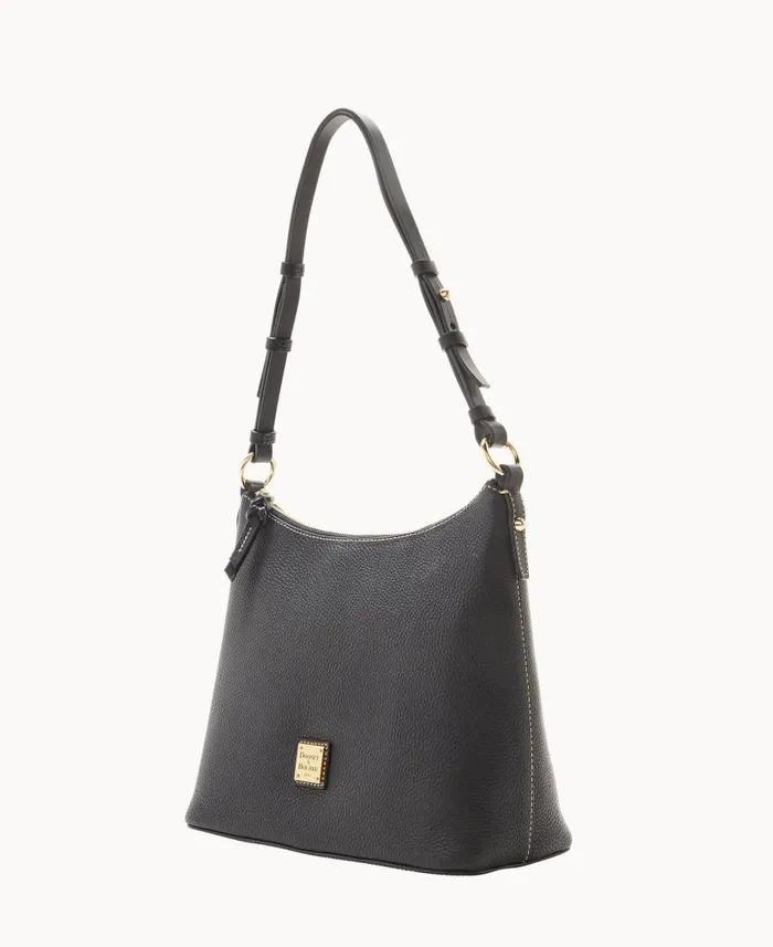 Pebble Grain Hobo Black Black Woman Dooney and Bourke Shoulder Bags