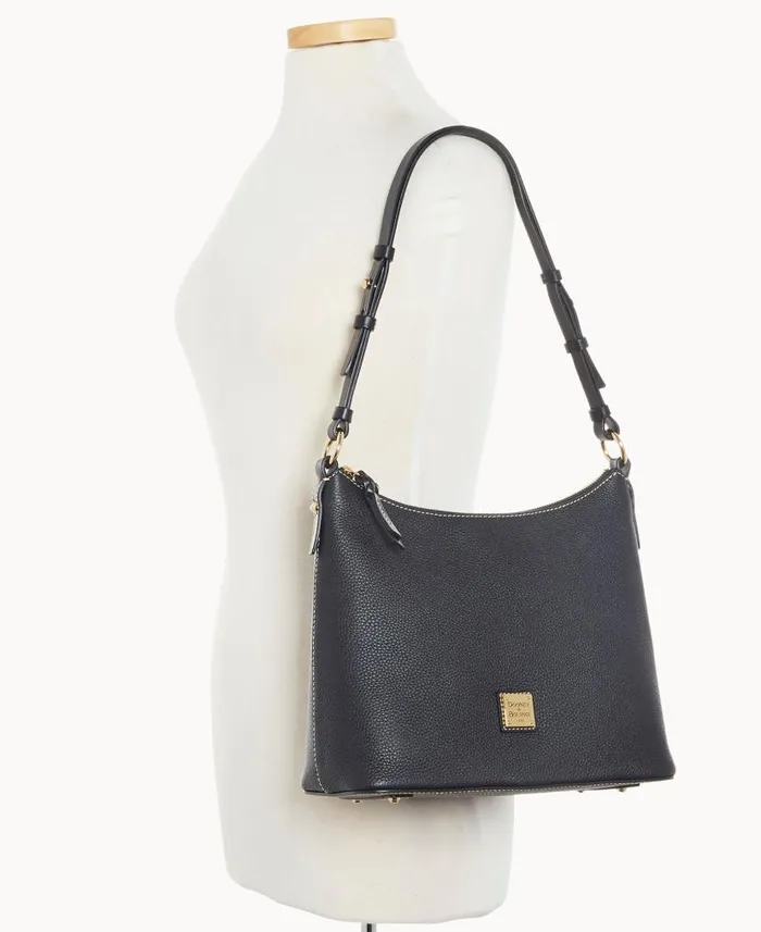 Pebble Grain Hobo Black Black Woman Dooney and Bourke Shoulder Bags
