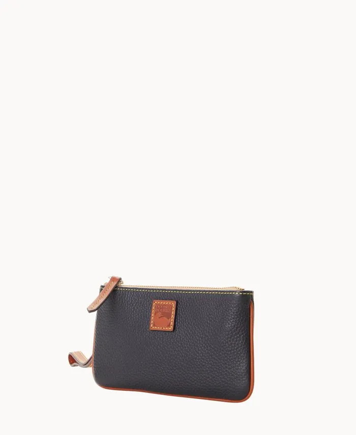 Pebble Grain Medium Wristlet Black ManWoman Dooney and Bourke Wallets Pebble Grain Medium Wristlet Black ManWoman Dooney and Bourke Wallets