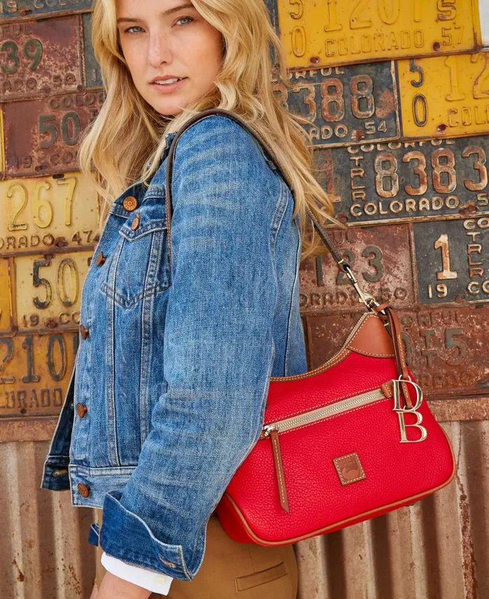 Pebble Grain Small Hobo Black Woman Dooney and Bourke Shoulder Bags Pebble Grain Small Hobo Black Woman Dooney and Bourke Shoulder Bags