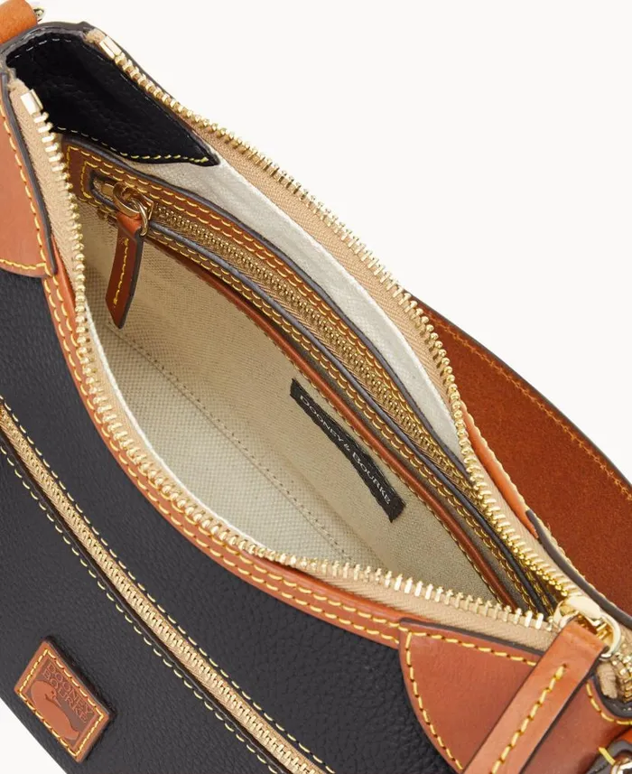 Pebble Grain Small Hobo Black Woman Dooney and Bourke Shoulder Bags Pebble Grain Small Hobo Black Woman Dooney and Bourke Shoulder Bags