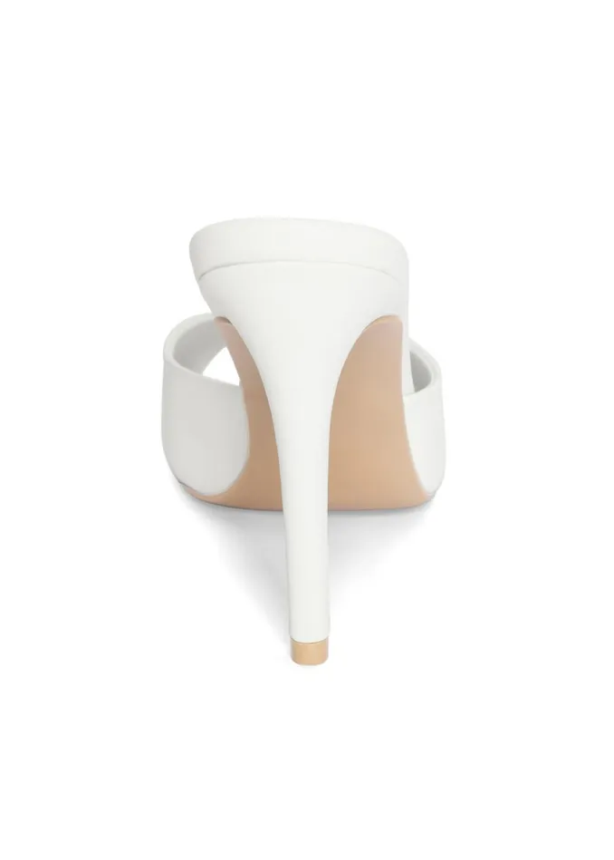 PEEP TOE MULES White Women VENUS Heels