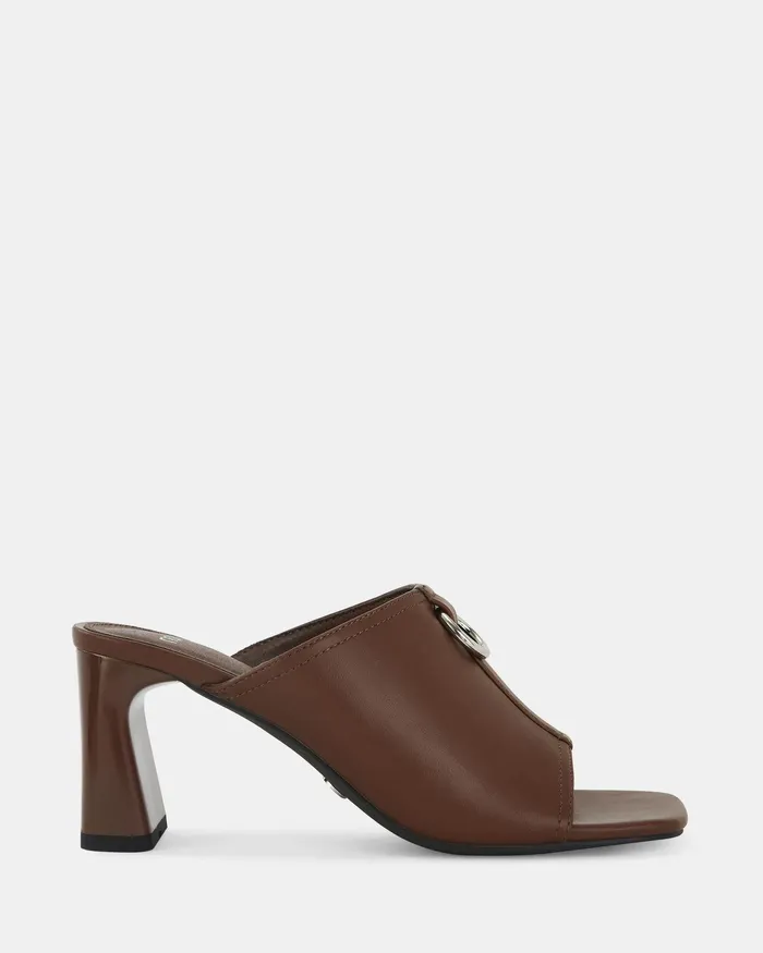 Peep Toes FRODO MILK CHOCOLATE Open Toe Heels NOVO Shoes Women