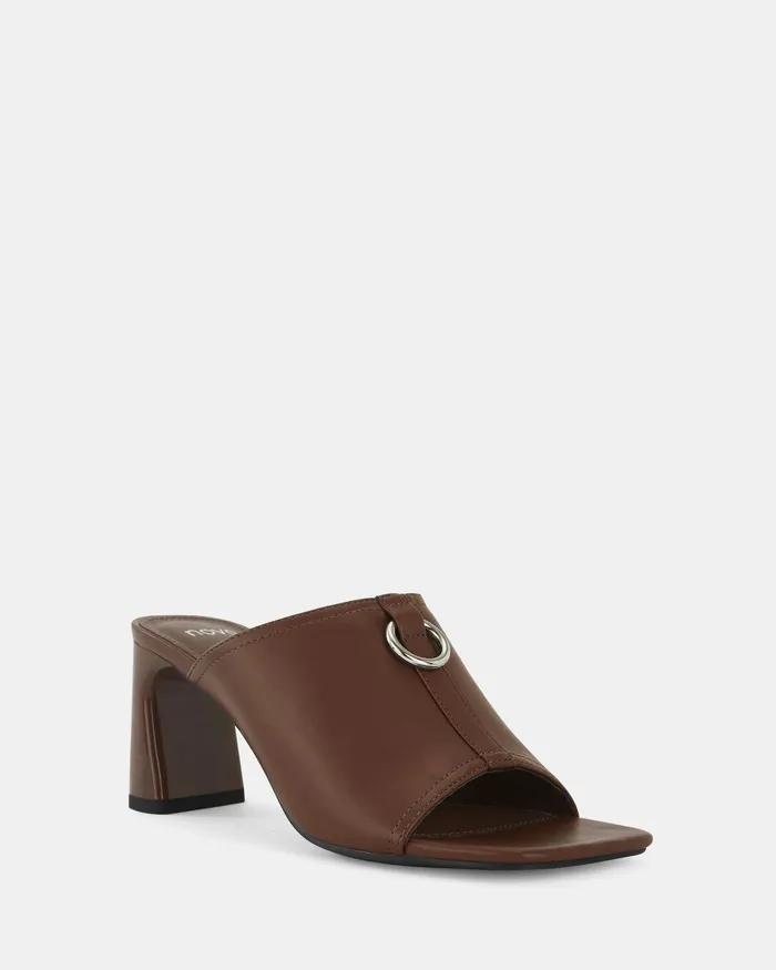 Peep Toes FRODO MILK CHOCOLATE Open Toe Heels NOVO Shoes Women