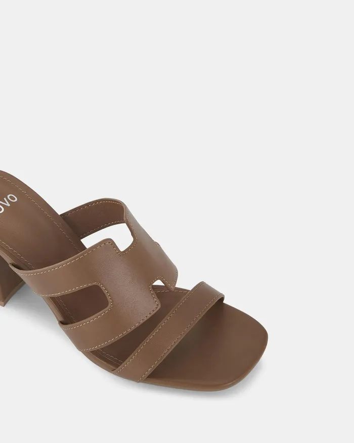 Peep Toes Women FREDDY CARAMEL Open Toe Heels NOVO Shoes