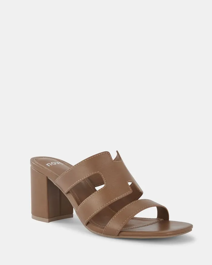Peep Toes Women FREDDY CARAMEL Open Toe Heels NOVO Shoes