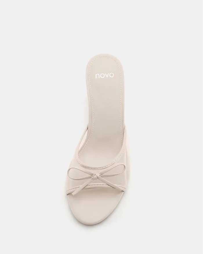 Peep Toes Women NOVO Shoes FLORIAN CREAM Mules