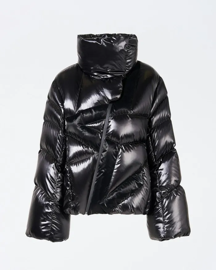 Perfect Moment Ariel Down Bomber Jacket Black Liquid Women Jackets