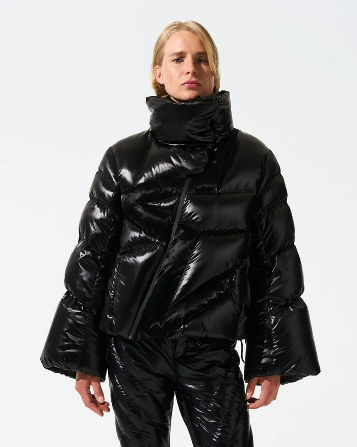 Perfect Moment Ariel Down Bomber Jacket Black Liquid Women Jackets