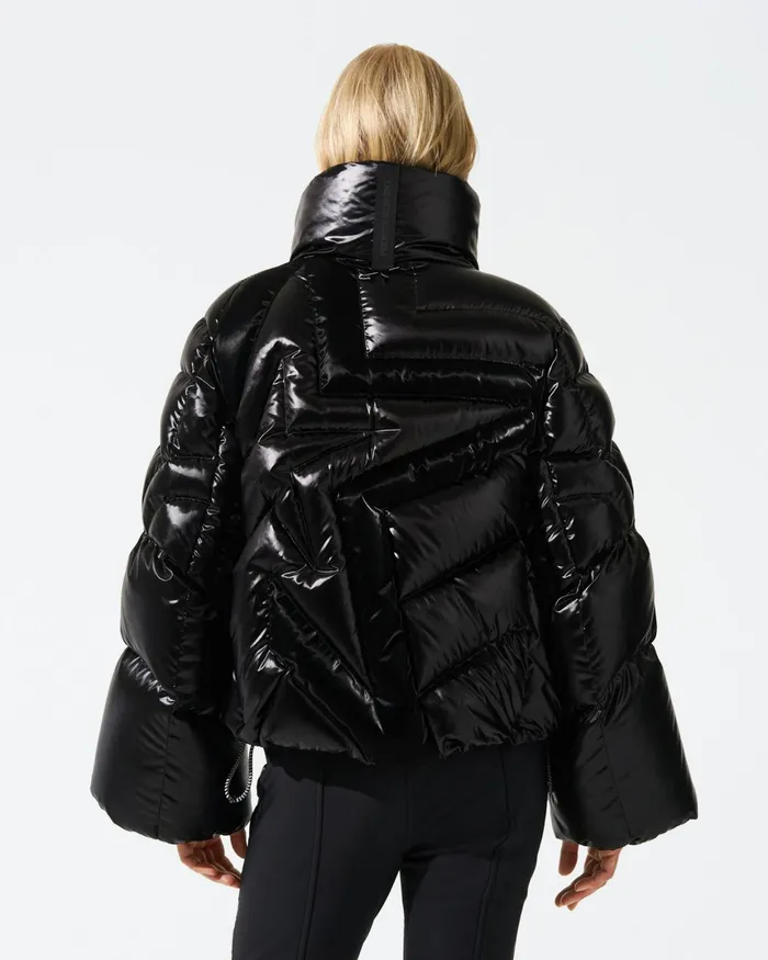 Perfect Moment Ariel Down Bomber Jacket Black Liquid Women Jackets