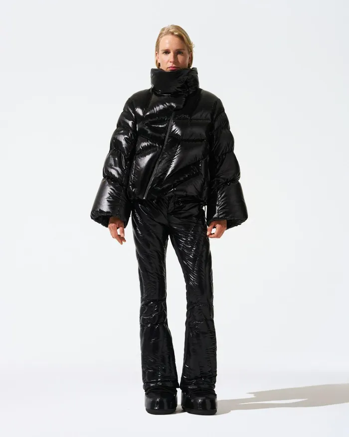 Perfect Moment Ariel Down Bomber Jacket Black Liquid Women Jackets