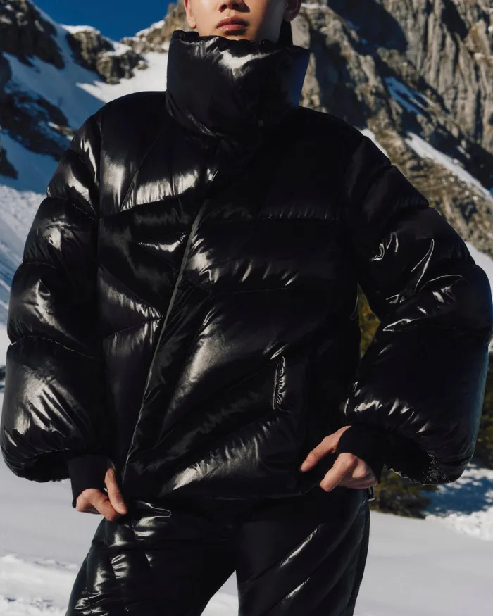 Perfect Moment Ariel Down Bomber Jacket Black Liquid Women Jackets