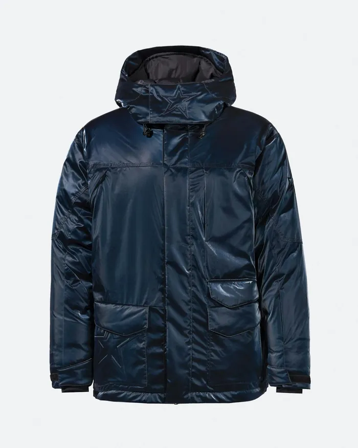 Perfect Moment Max Down Parka Jacket Blue Liquid Men Jackets