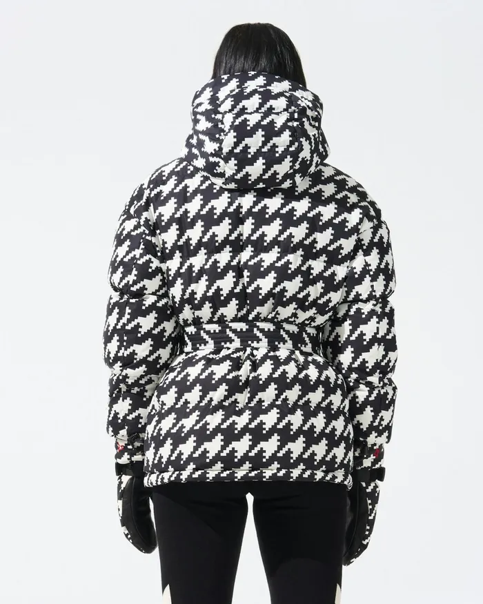 Perfect Moment Maya Down Parka Jacket Houndstooth 8211 Blacksnow White Women Jackets