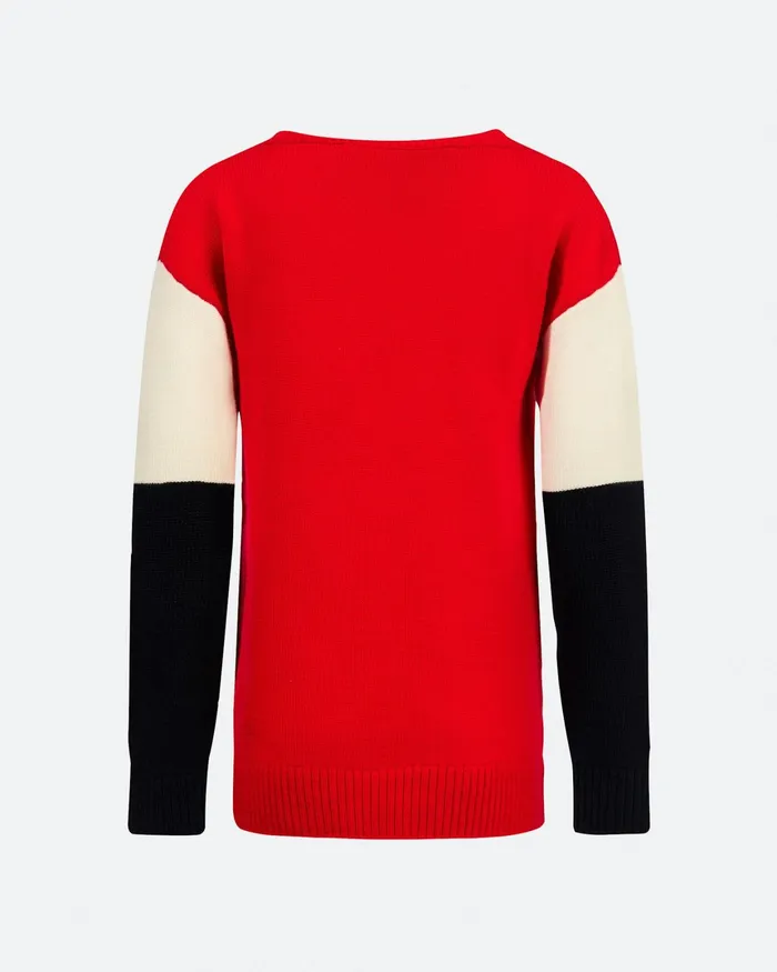 Perfect Moment Merino Wool Crewneck Sweater Red Kids Knitwear