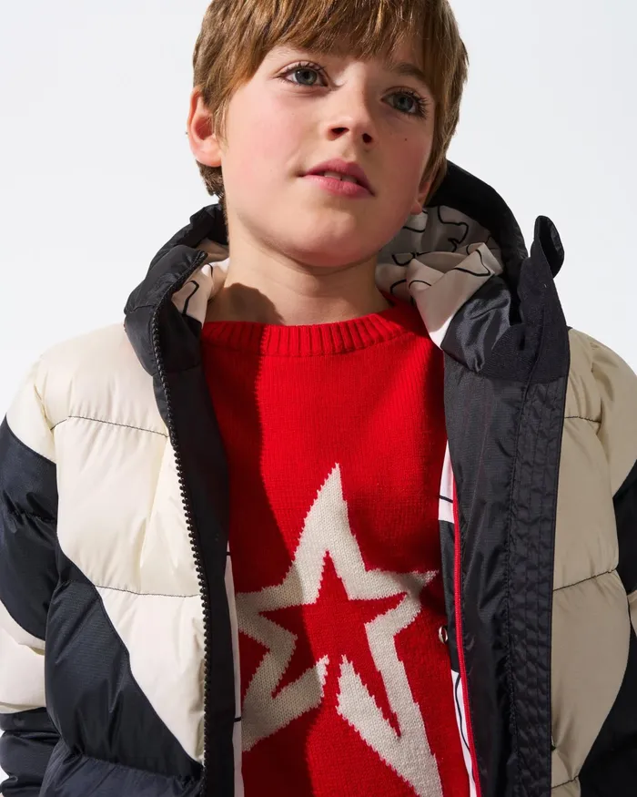 Perfect Moment Merino Wool Crewneck Sweater Red Kids Knitwear