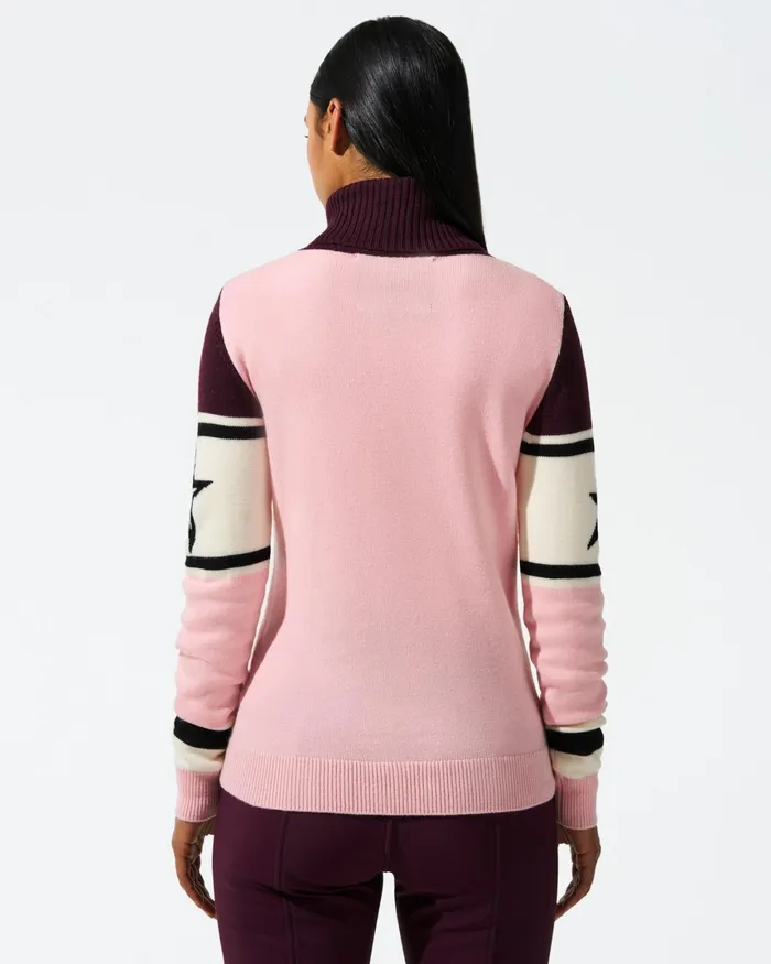 Perfect Moment Schild Merino Wool Sweater Burgundy Women Tops
