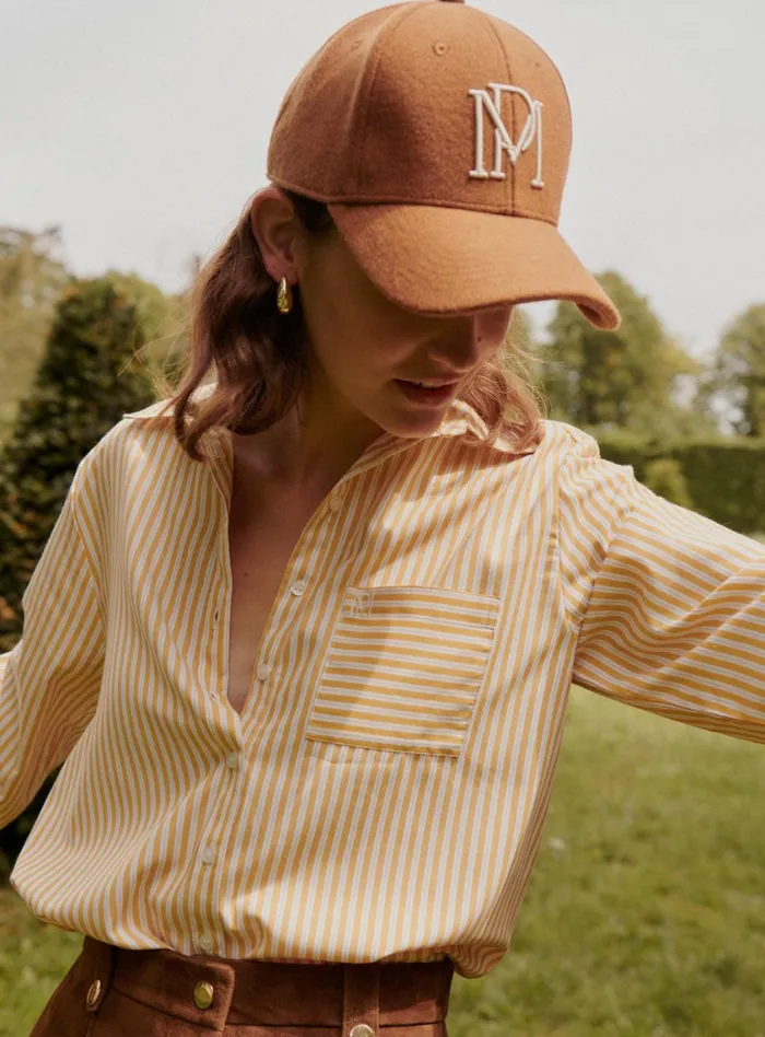 Petite Mendigote Caps and Scarves Fw24 Casquette Anouk Lainage Ginger 8211 Women