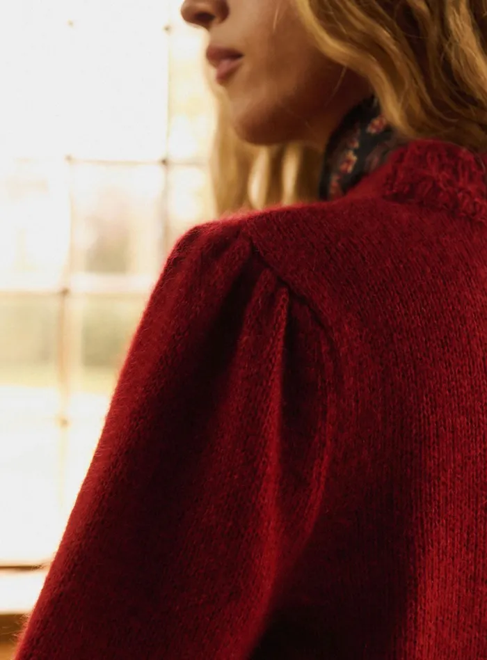 Petite Mendigote Meshes Fw24 Pull Brode Minetta Red 8211 Women