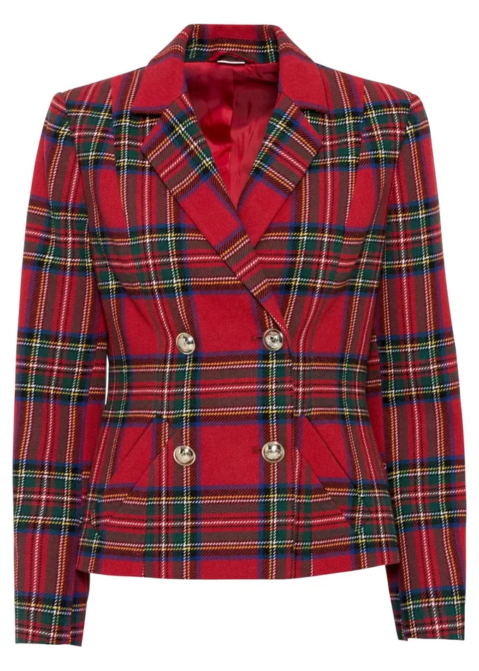 PLAID JACKET Red Multi Women VENUS Jackets