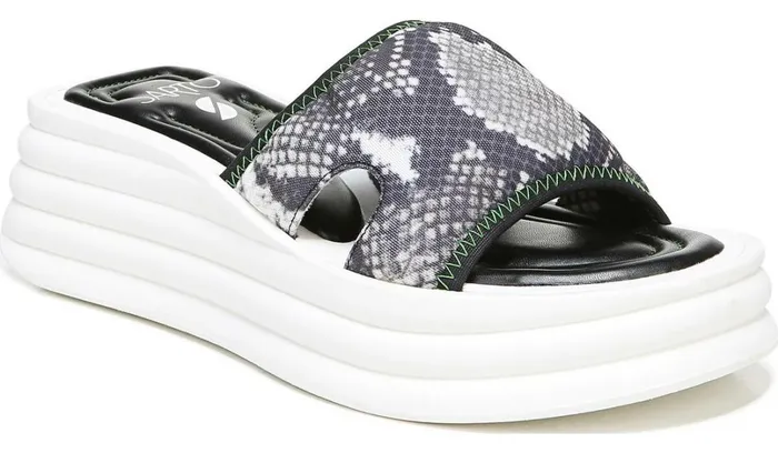 Platform Women Franco Sarto Sarto Vina 2 Platform Slide Sandal Roccia Mesh