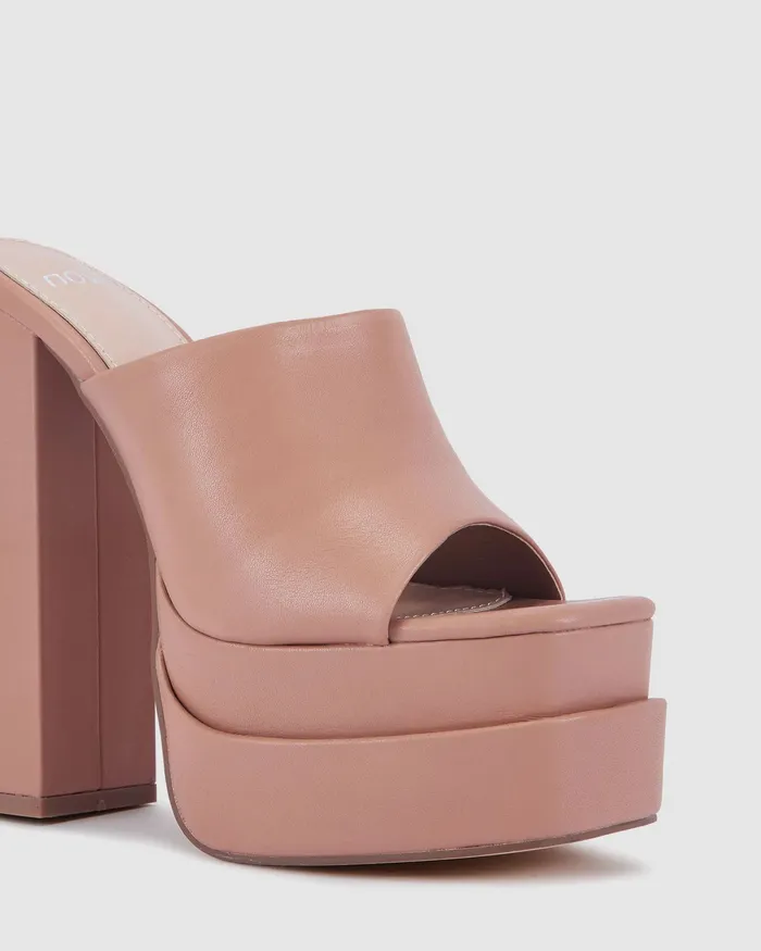 Platforms ZAVIERA Buff Platform Heels 8211 NOVO Shoes Women
