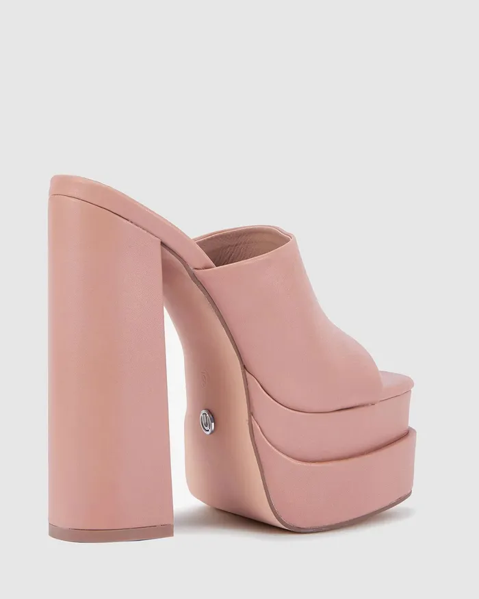 Platforms ZAVIERA Buff Platform Heels 8211 NOVO Shoes Women