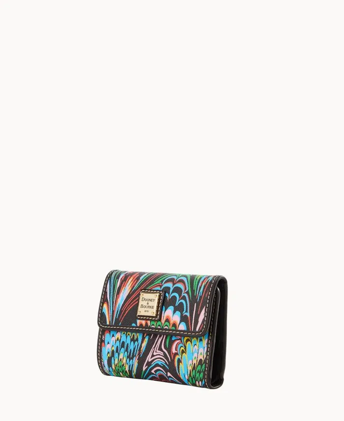 Plumes Small Flap Wallet Black ManWoman Dooney and Bourke Wallets Plumes Small Flap Wallet Black ManWoman Dooney and Bourke Wallets