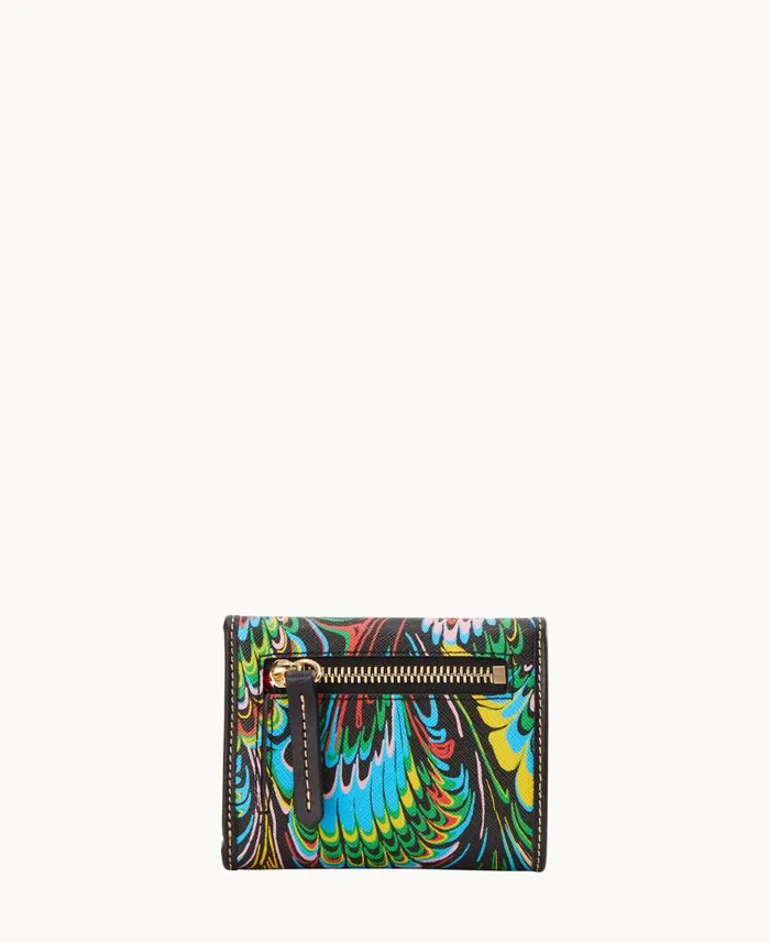 Plumes Small Flap Wallet Black ManWoman Dooney and Bourke Wallets Plumes Small Flap Wallet Black ManWoman Dooney and Bourke Wallets