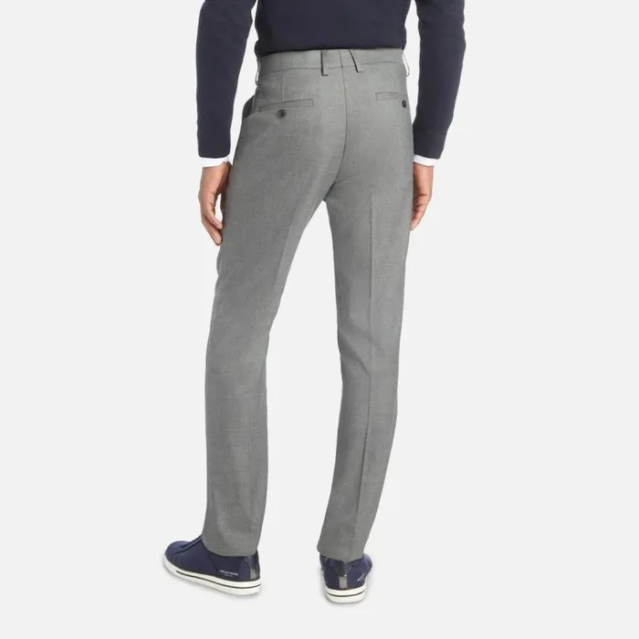 Premium Stretch Twill Slim Fit Flex Waistband Flat Front Dress Pant Medium Grey Men Kenneth Cole Bottoms