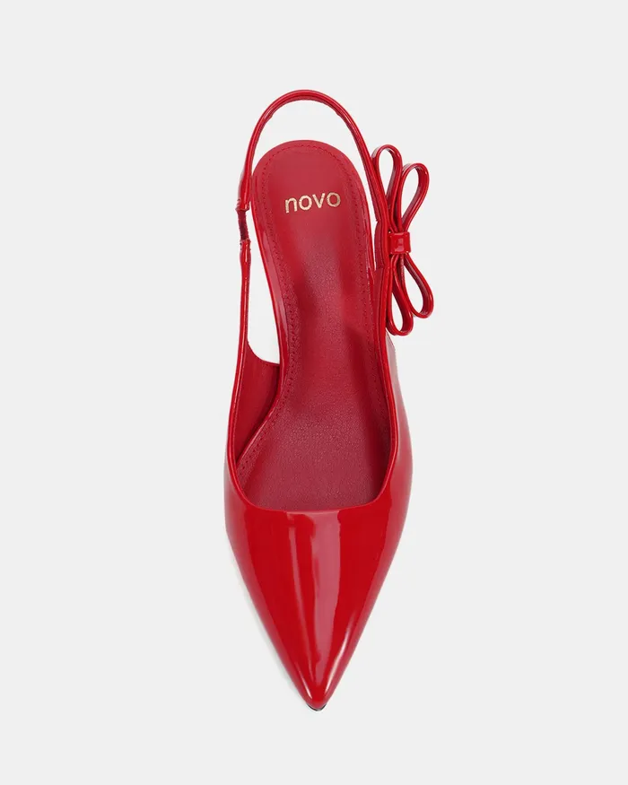 Pumps INDI Red Patent Pumps NOVO Shoes Women