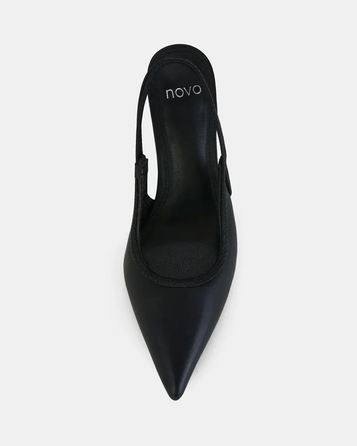 Pumps NOVO Shoes Women IANTHE BLACK Closed Toe Heels