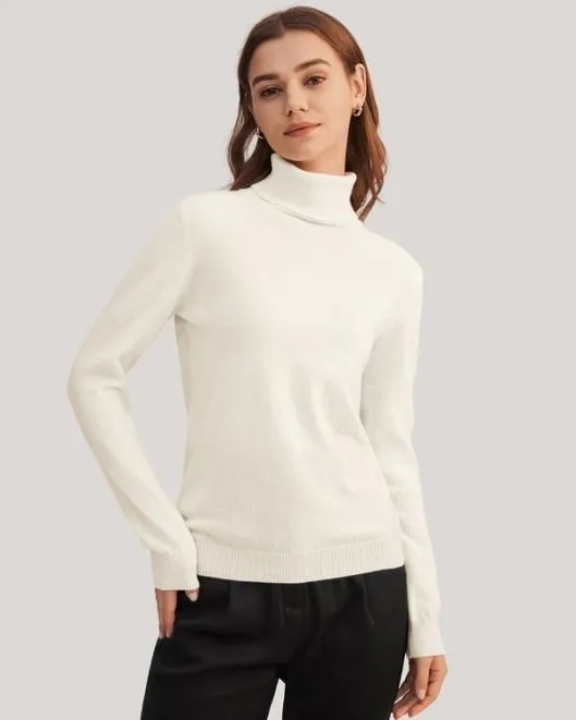 Pure Cashmere Turtleneck Sweater For Women Women Lilysilk Knitwear